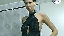Shorthair brunette plays in the bathroom - Free Porn Videos - YouPorn