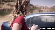 Blonde Teen Gets Fucked By The Mechanic In The Middle Of Nowhere