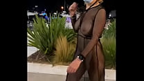 Flashing with a seethrudress