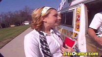 JizzOrama - Kinky Sex Van And Little Blonde Wanting A Lollipop