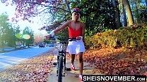 Cheated On My Boyfriend With My Best Male Friend After Bicycling, Young Hot Black Skinny Nerd Babe Msnovember Cute Booty Pounded By Big Dick Hardcore Pussy Drilling POV on Sheisnovember
