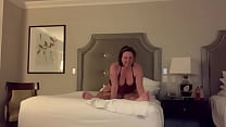 Wife in hotel room