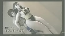 Naked girl in fighting game gets sexed up with big ass and big dick.