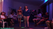 redhead german bbw enjoys with her skinny girlfriend first time a rough sexclub gangbang bukkake fuck party