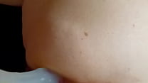 Chubby  ass takes dildo