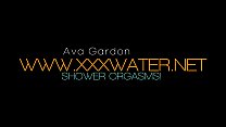 Shower orgasms from young babe Ava Gardon