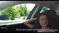 Hitch hiking teen girl is nymph