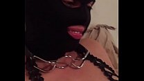 Hooded girlfriend’s wet pussy fingered before fucks and cums on huge black dildo