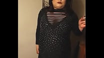 Chubby British Domme Smokes A Cigarette In Stockings