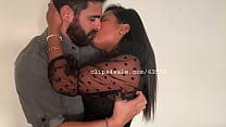 Sexy Couple French Kissing