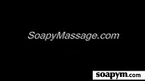 Babe gives erotic soapy massage 22