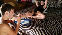 Straight young slave to lick spermy feet after a gangbang orgy 1080p