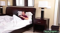 Stepbro is jerking off on his bed and suddenly her teen stepsis enters.She wants to watch also porn movie with him.They start watching and masturbating suddenly,stepbro licks stepsis pussy and in return she sucks his cock and lets him fuck her pussy.
