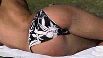 Amateur Giovanni Strips Off Her Bikini To Sunbathe