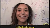 hot girl blows a stranger in a bathroom gloryhole 18