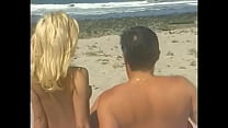 Hot blonde sucks off hung stud on the beach then gets drilled