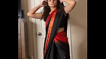 Indian girl removing dress and dancing