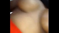 Lagos babe is high and plays with her boobs