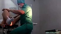 Girl  on a gyno chair new gyno video medical fetish