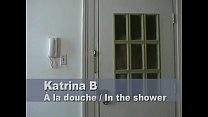 Katrina take a shower and and make her pussy wet