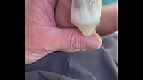 filling a condom with my precum