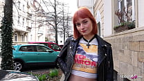 GERMAN SCOUT - Small Tits Dirty Red Hair Girl Pickup for Hard Casting Sex