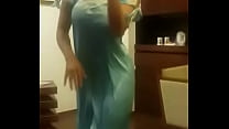 Indian girl dances in satin clothes