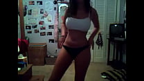 Webcam girl dancing and stripping