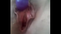 Masturbating wife squirting and using toy shows off for camera.