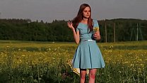 Ukrainian beauty Canara undressing outdoor