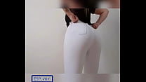 Esposa Esp voy - Trailer White Pants Striptease Fan Gift - See more in my - HotWife's follower gave her one more gift, give it too!