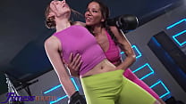 Fitness Rooms Sexy cougar self defense teacher romantic lesbian orgasms eating teen pussy at the gym