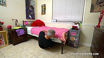 Sarah Lace Sexy Masturbation With Creeper Step-Father Watching 4K