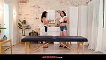 Lesbo massage with Casey Calvert and Victoria Voxxx