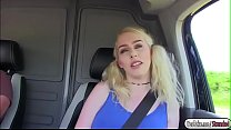 Blonde British babe Grace harper fucked by a stranger in his car