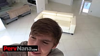 PervNana - Lucky Boy Helps Busty StepNana To Instal Security Camera And Gets Rewarded With Hot Pounding