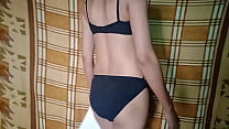 Pyasi monika looks so fucking hot in black bra and bikini