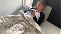 Busty step sister gets caught watching porn by brother and he helps her out