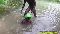 Bang King - An African Hardcore Pornstar Enjoyed His Wet Pussy At Village Stream Bath