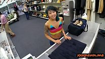 Skinny asian babe nailed by pawn keeper at the pawnshop