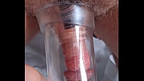 BDSM - Pumping my cock and balls after having played with tattoo stickers on my cock head  Like the sound it made