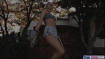 Sporty babe Aspen Ora gets anal screwed