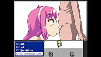 a pink hair girl sucking a dick driving man crazy (game)