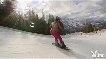Hot Nude Girls Snowboarding!