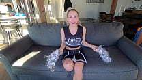Cheerleader is ready for step daddy