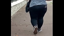 Big butt in the street