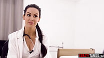 Big ass nurse Jamie Michelle pleased guy and sucked his cock before she got fucked hard and she solved his boner problem
