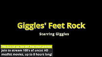 Giggles Tootsies Enjoy Smoothering BIG Boulder! Full Foot Fetish Movie @Beat2Feet!