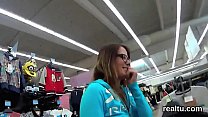 Charming czech teenie was seduced in the shopping centre and fucked in pov