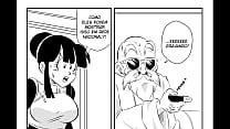 Manga parodia de Dragon ball Z - Cell fudendo Bulma na TV